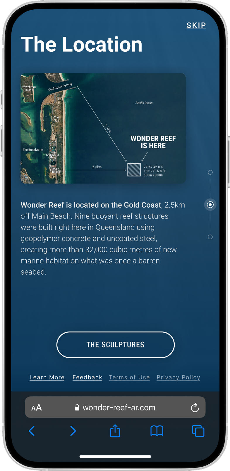 Wonder Reef - app digital twin view