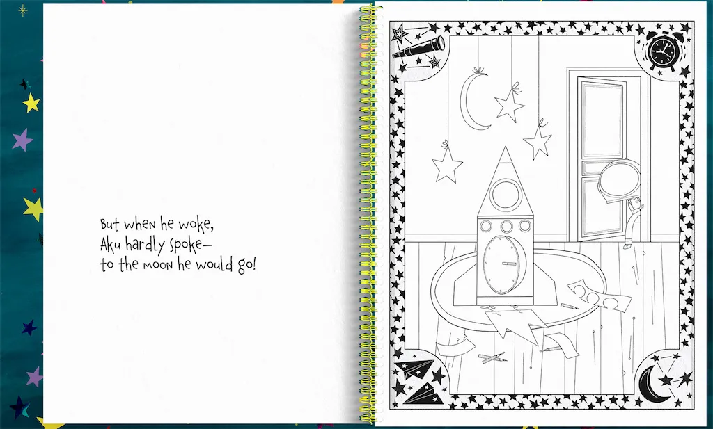 Aku Coloring Book AR example