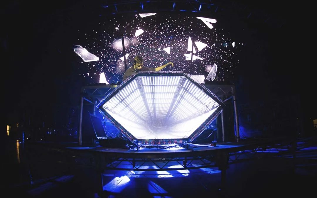 Flume Infinity Prism - light shards on stage
