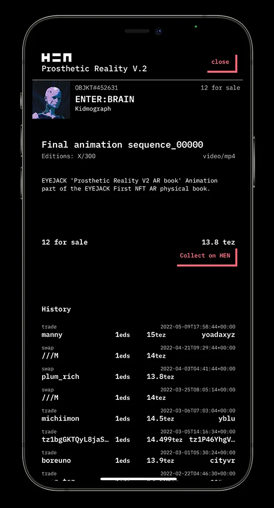 Prosthetic Reality V.2 phone demo