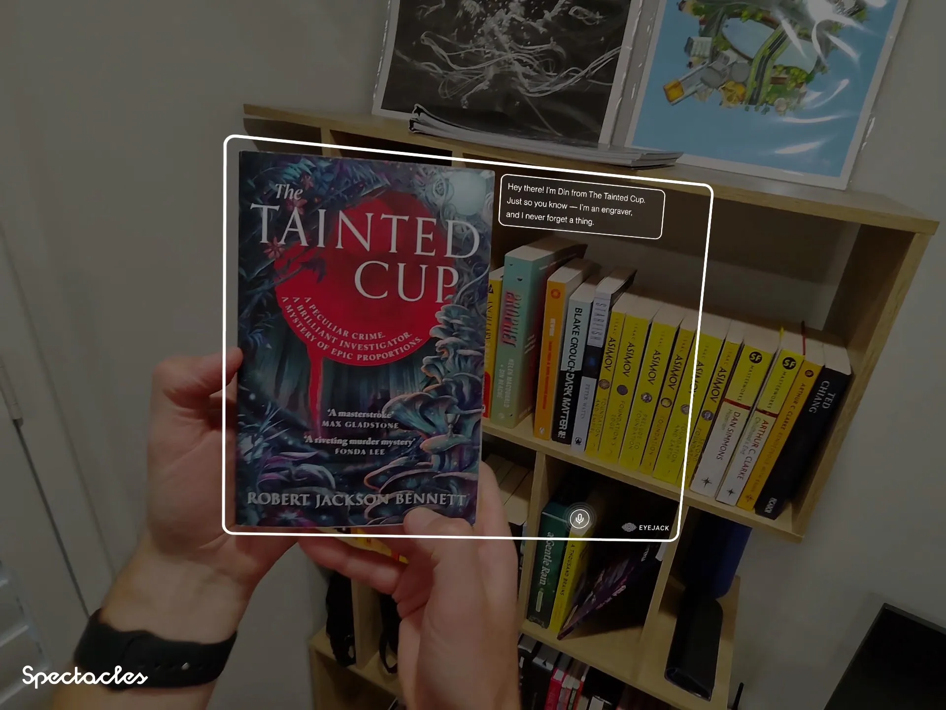 Conversational AI on Snap Spectacles - The Tainted Cup book interaction