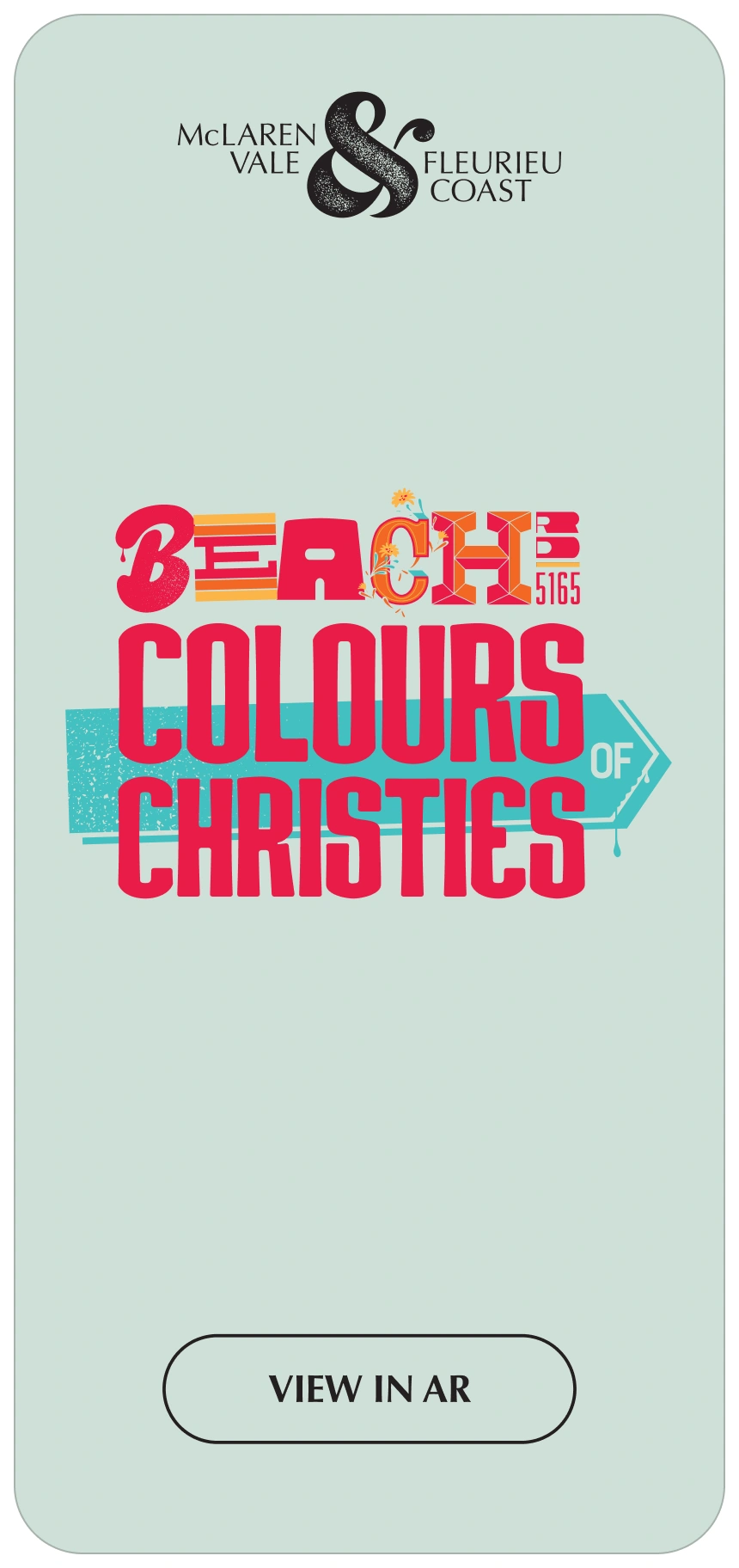 Beach Road Mural - Colours of Christies AR app landing screen