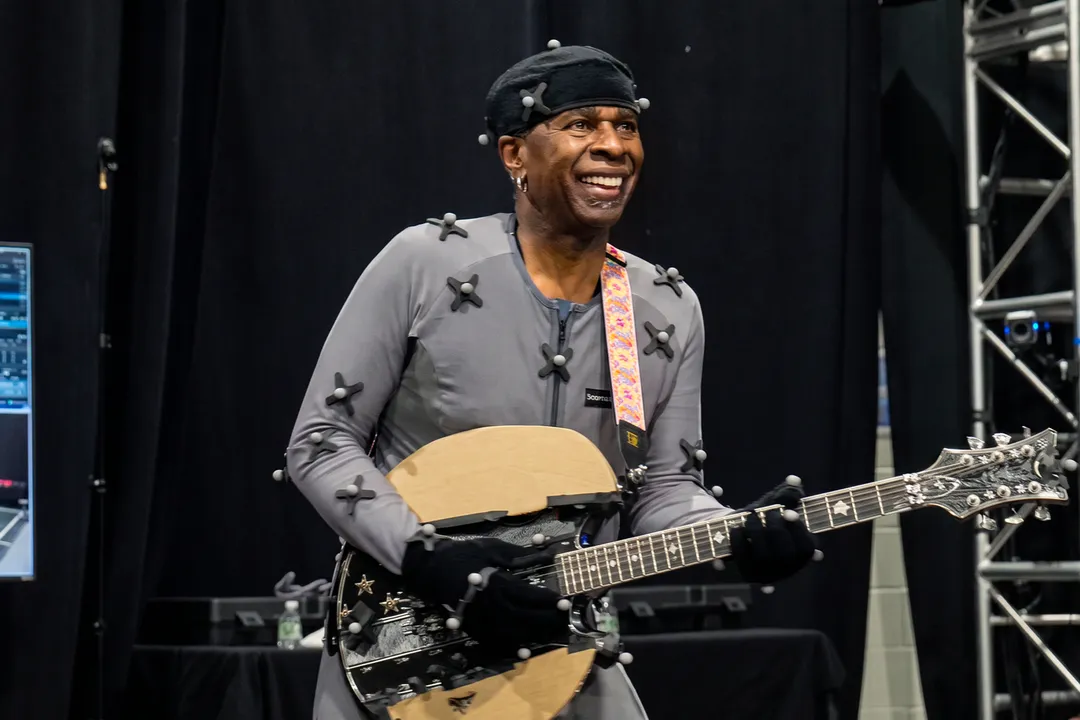 Vernon Reid avatar performing inside The Dream Machine